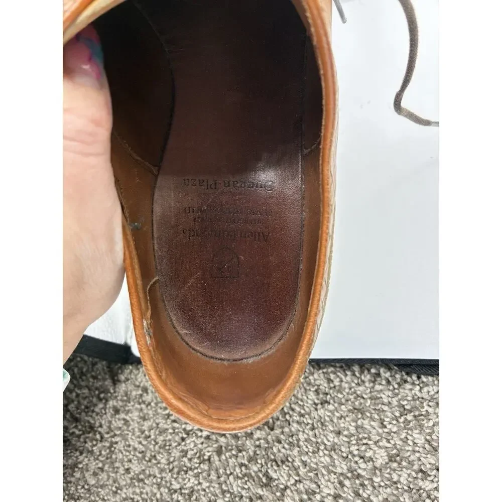Allen Edmonds Strand Oxford Mens 9 D Walnut Leather Brogue Cap Toe Dress Shoes